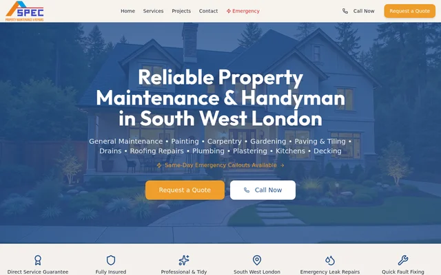 SPEC Repairs — Property Maintenance Booking